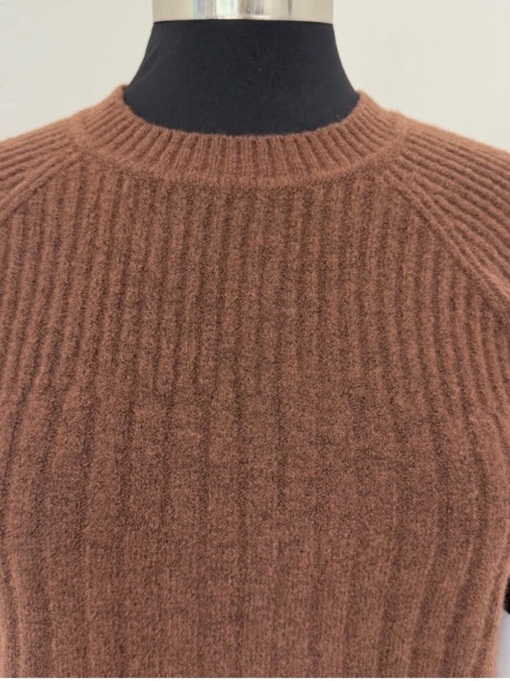 ATHLETA Merino Wool Layover Crew Sweater Plus Sz 3X Mahogany Brown NWT✅ - Picture 6 of 9